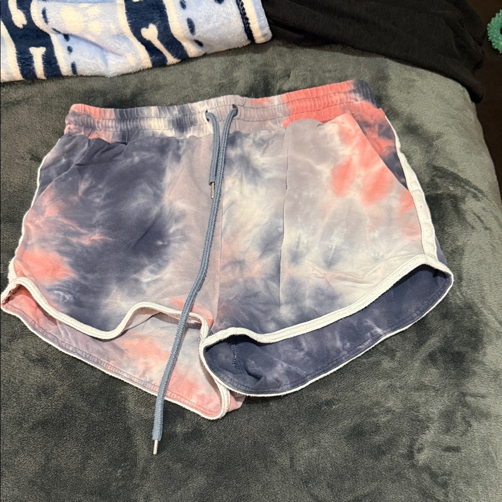 Source Unknown Tie-Dye Athletic Shorts - Pink and Blue